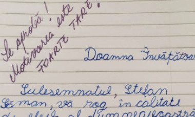 Viral. Cererea cu care un elev și-a convins învățătoarea să nu-i mai dea teme pentru weekend. Femeia a și aprobat-o