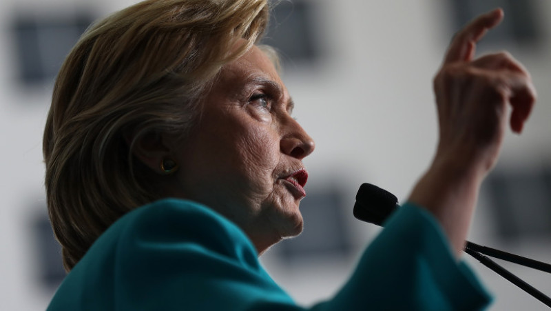 Hillary Clinton Discusses Donald Trump's Policies At Reno, NV Campaign Event