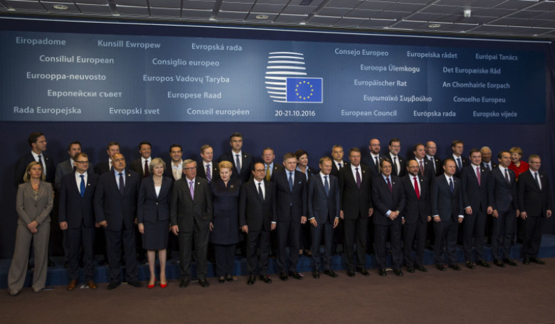 Theressa May Attends Her First EU Council Meeting As British Prime Minister