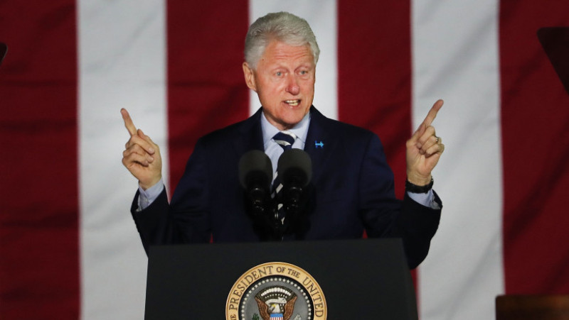 Hillary Clinton Campaigns Across US One Day Ahead Of Presidential Election