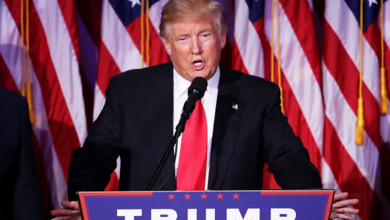 Republican Presidential Nominee Donald Trump Holds Election Night Event In New York City