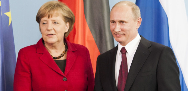 Putin Meets With Merkel In Berlin
