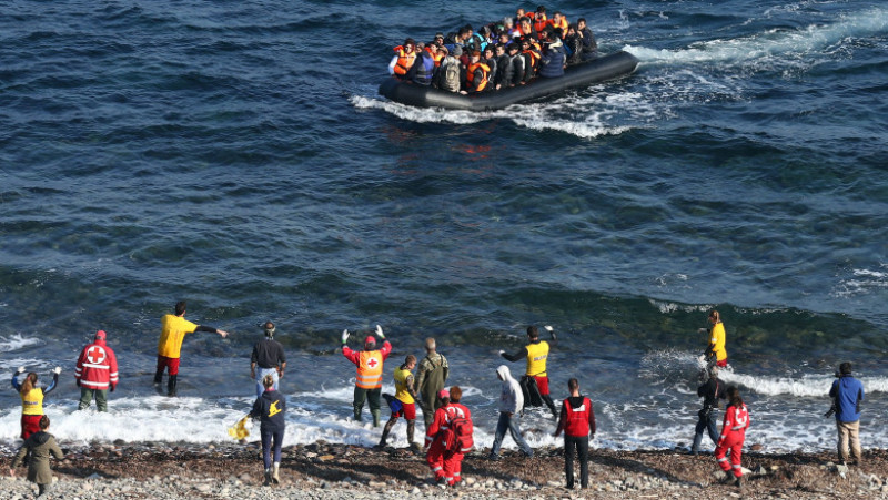 Migrants On Greece's Lesbos Island