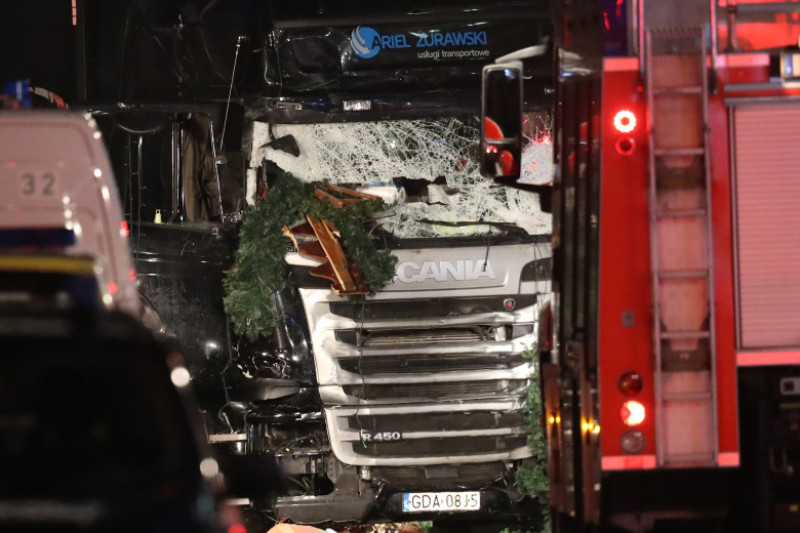 Lorry Drives Through Christmas Market In Berlin