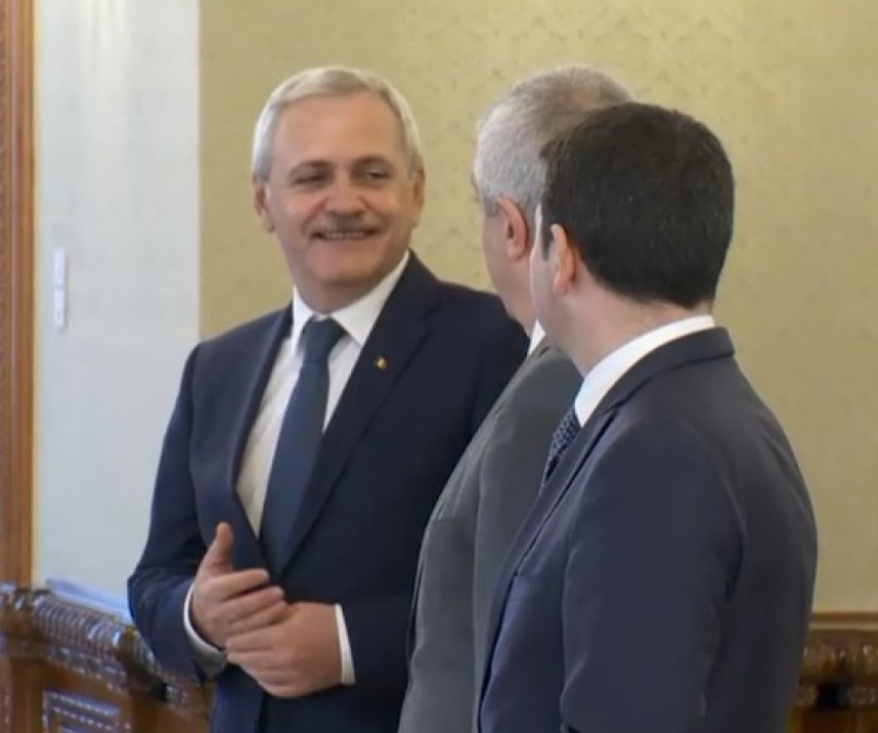 dragnea razand catre tariceanu constantin