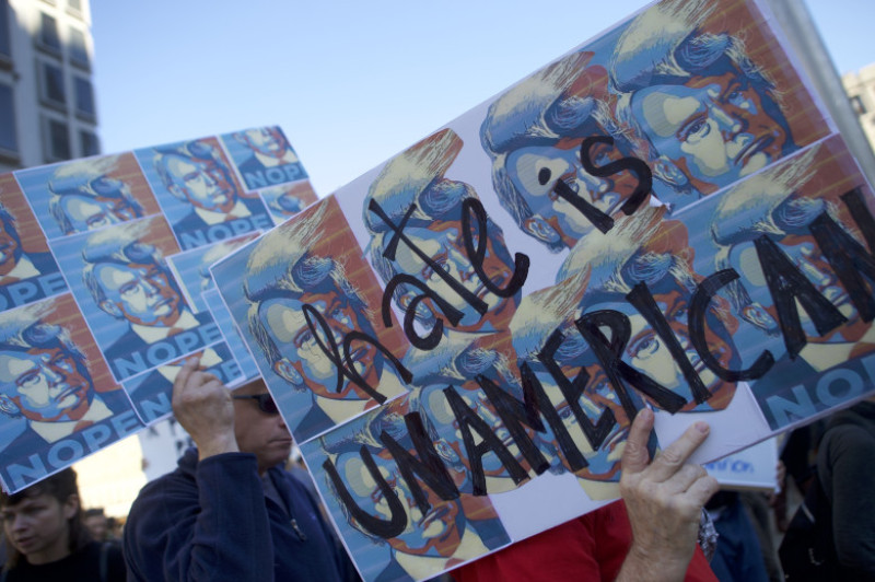 Anti-Trump Protesters March In Philadelphia