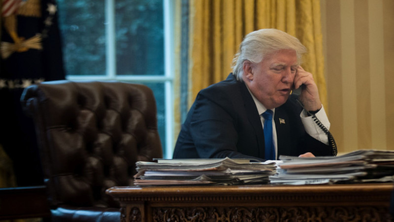 President Trump Speaks With German Chancellor Angela Merkel On The Telephone