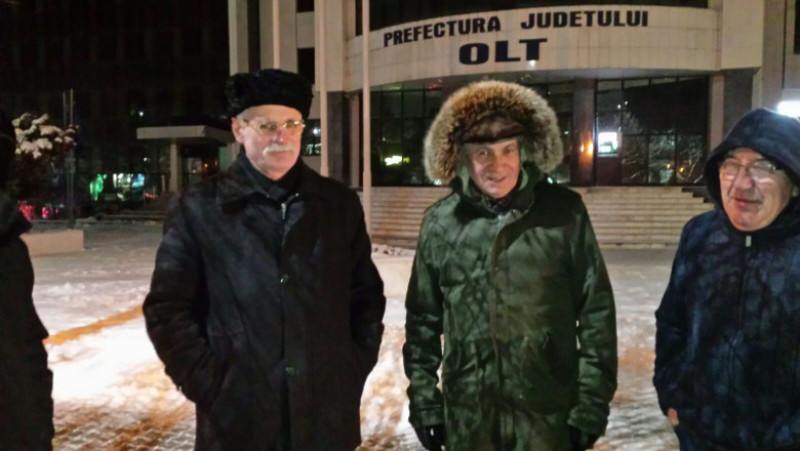 Protestatari batrani dar simpatici Olt 090217