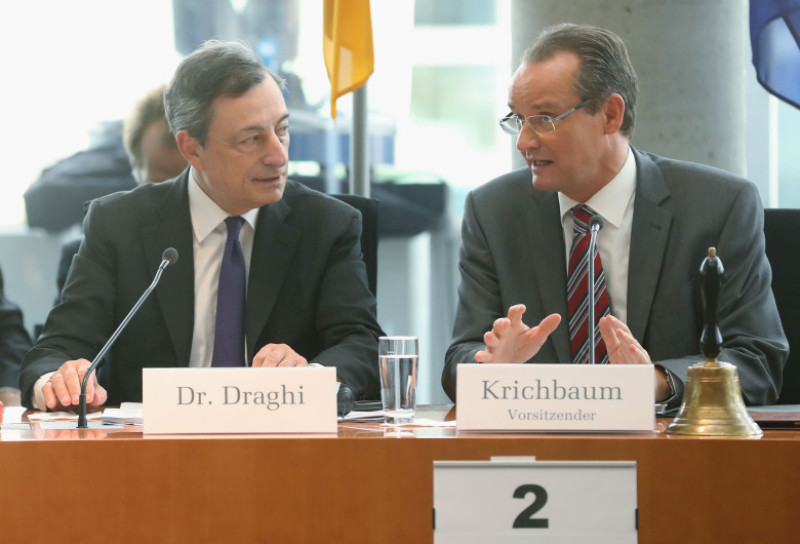 Mario Draghi Visits The Bundestag