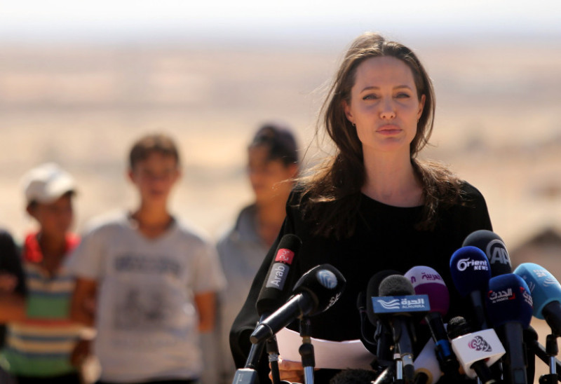 Angelina Jolie Attends UNHCR Press Conference