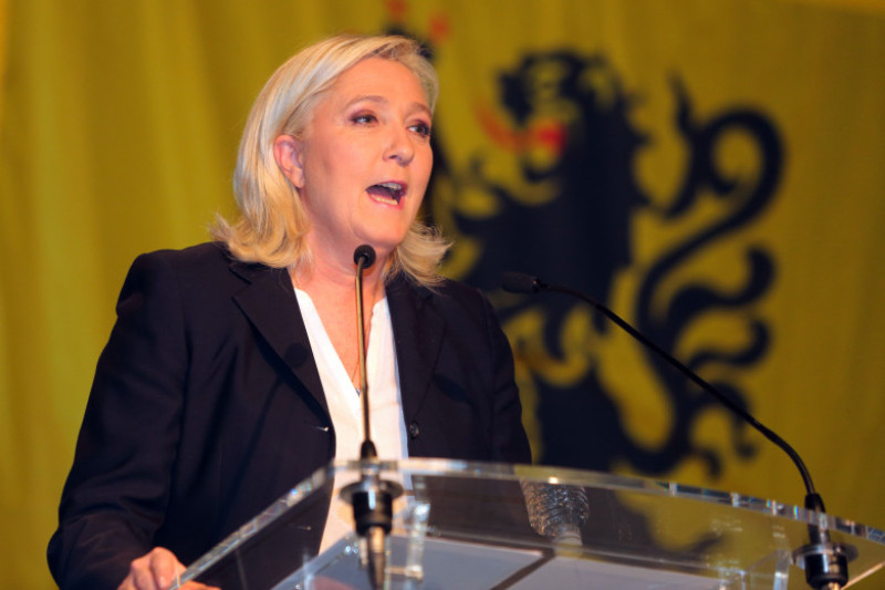 French Far-Right National Front President Marine Le Pen Is At Henin Beaumont For North Regional Elections