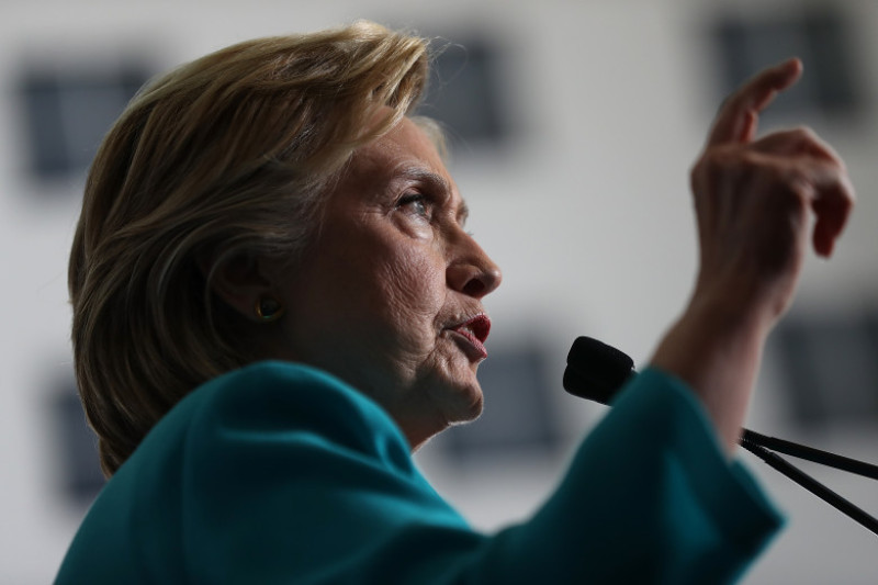 Hillary Clinton Discusses Donald Trump's Policies At Reno, NV Campaign Event