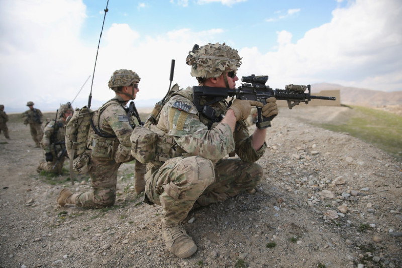 US Troops Patrol Village In Afghanistan's Logar Province