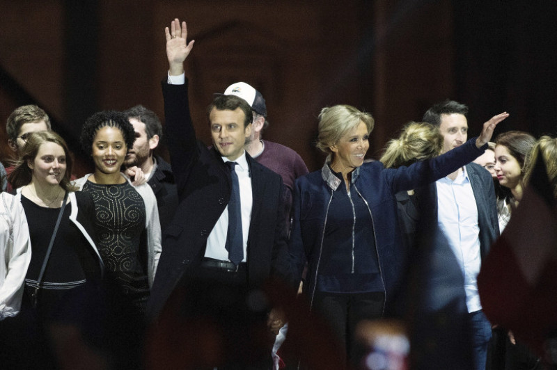 Emmanuel Macron Celebrates His Presidential Election Victory At The Louvre