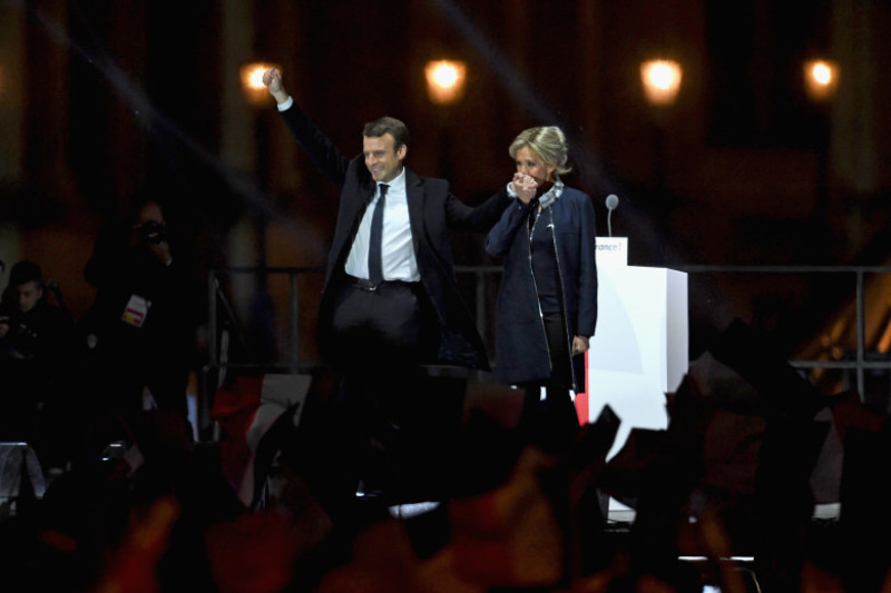 Emmanuel Macron Celebrates His Presidential Election Victory At Le Louvre In Paris