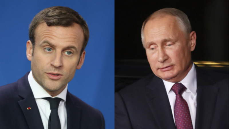 colaj macron putin getty
