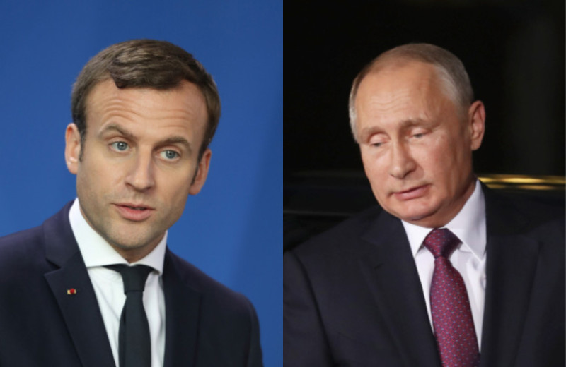 colaj macron putin getty