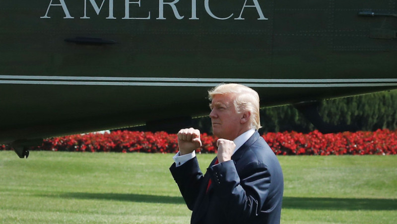President Trump Departs White House For Bedminster, NJ Vacation