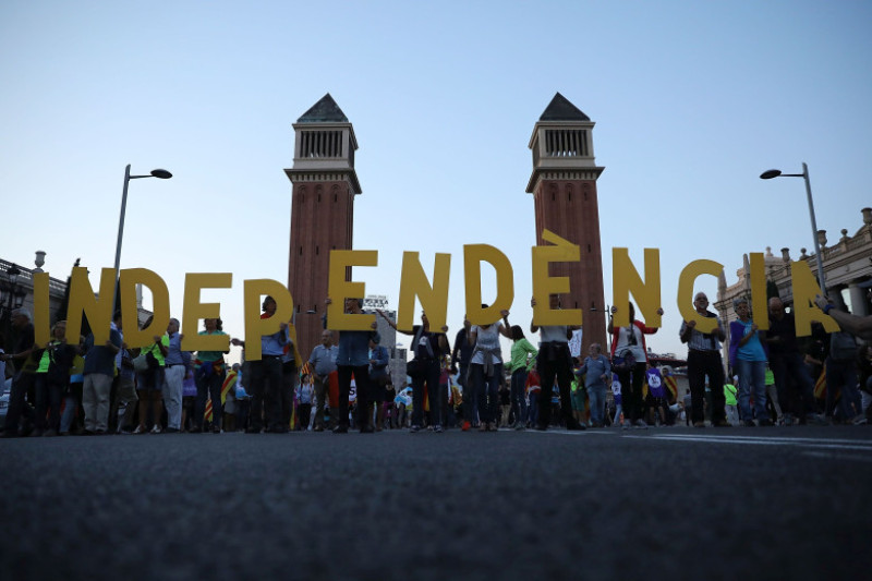 Preparations Are Made Leading Up To The Catalan Independence Referendum