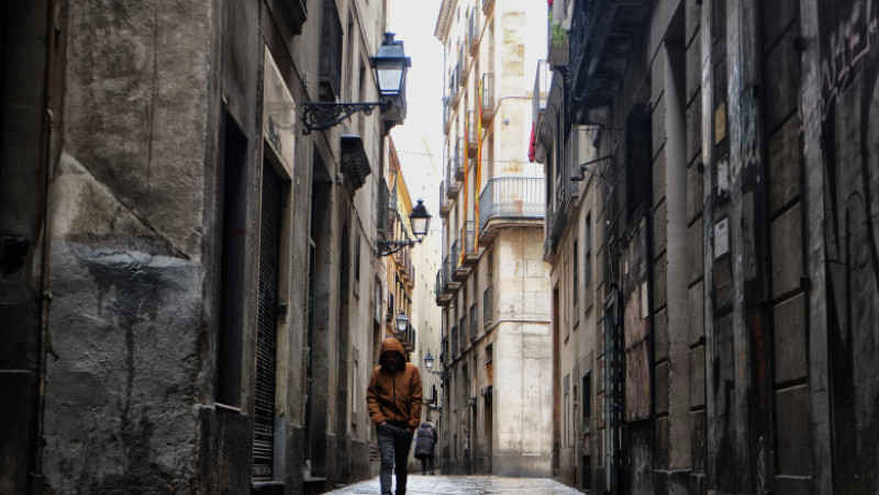 barcelona spania strada ingusta