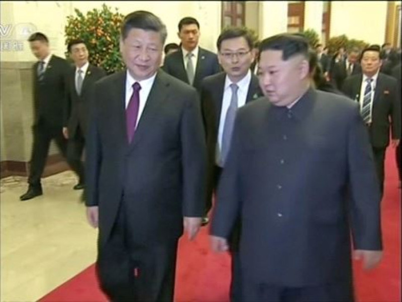 xi jingping si kim jong un in china