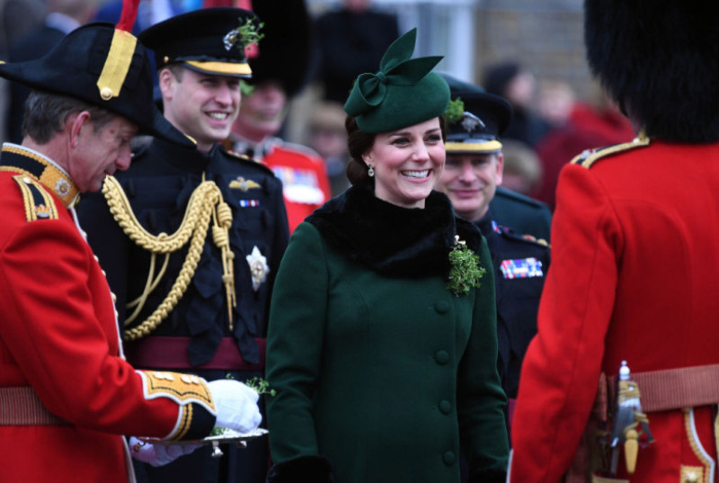 The Duke And Duchess Of Cambridge Attend The Irish Guards St Patrick's Day Parade