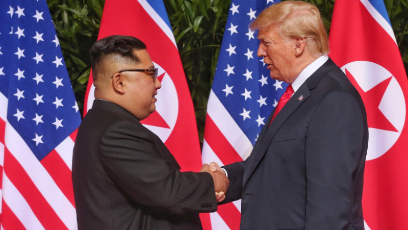U.S. President Trump Meets North Korean Leader Kim Jong-un During Landmark Summit In Singapore