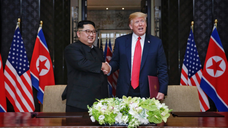 U.S. President Trump Meets North Korean Leader Kim Jong-un During Landmark Summit In Singapore