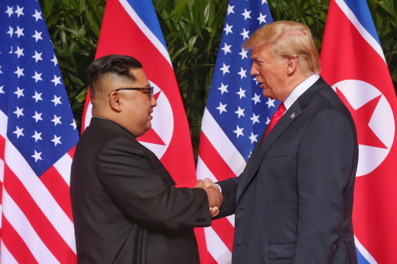 U.S. President Trump Meets North Korean Leader Kim Jong-un During Landmark Summit In Singapore
