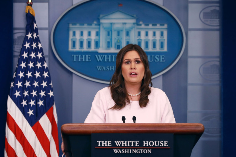 Press Secretary Sarah Sanders Holds Daily Briefing At The White House