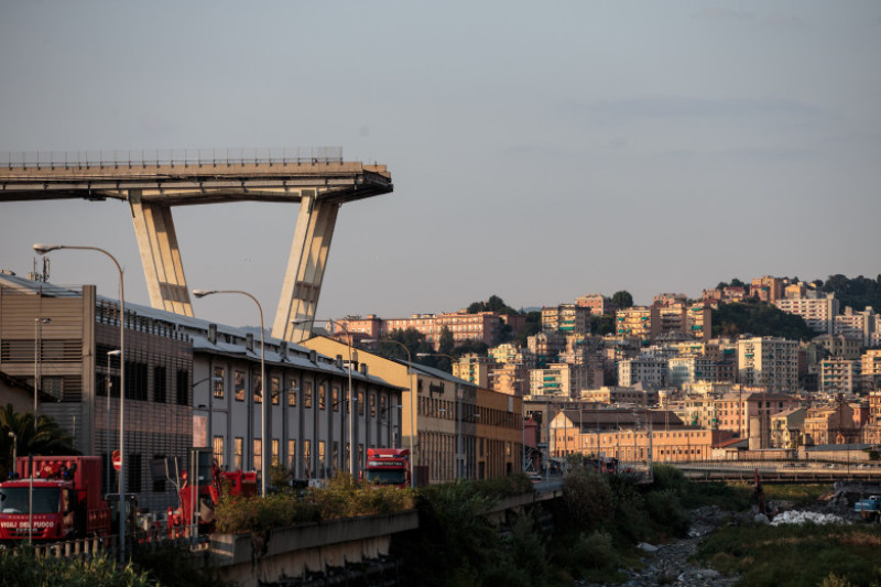 Aftermath Of The Morandi Bridge Collapse in Genoa