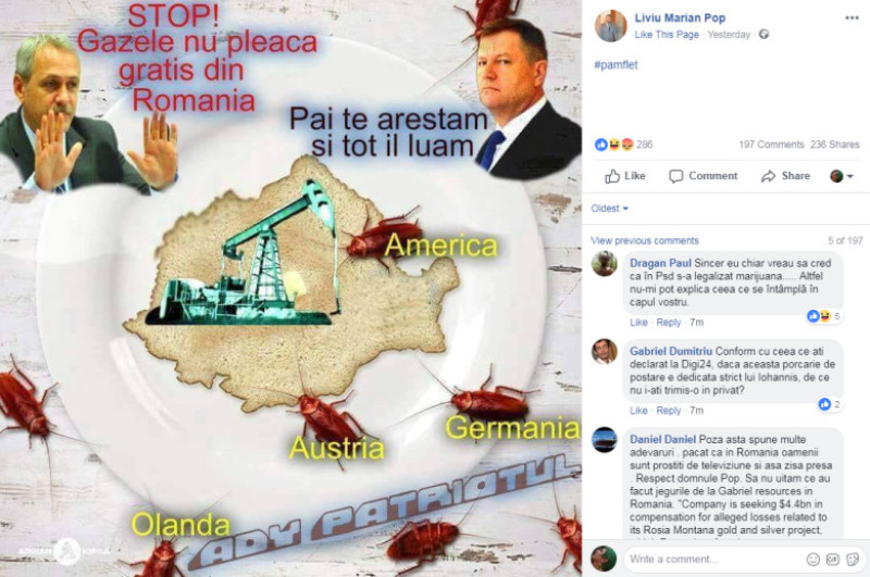screenshot postare liviu pop