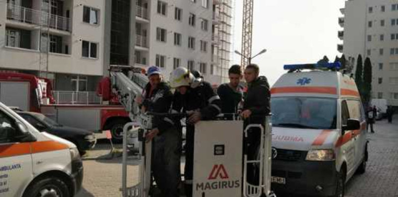 incendiu intr-un bloc din Cluj