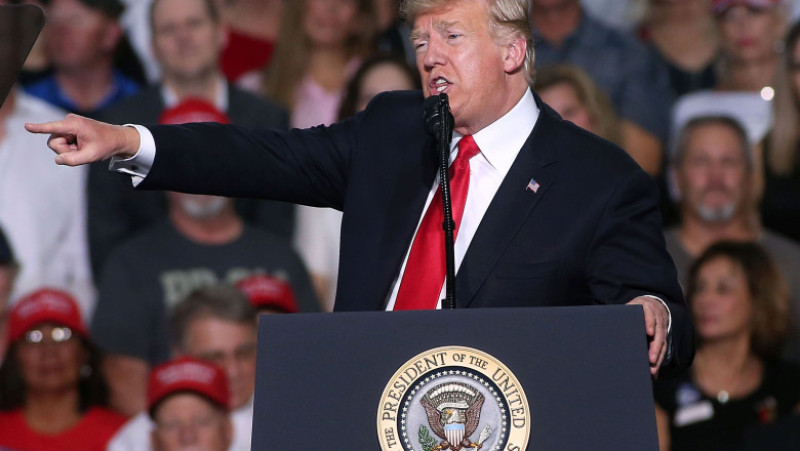 President Trump Holds Rally In Mesa, Arizona