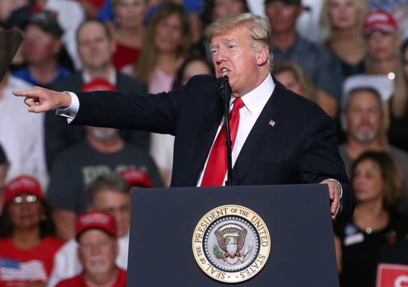 President Trump Holds Rally In Mesa, Arizona