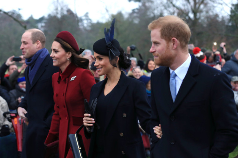 The Royal Family Attend Church On Christmas Day