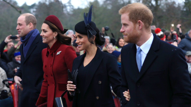 The Royal Family Attend Church On Christmas Day