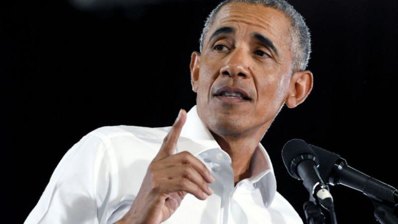 Former President Obama Speaks At Rally For Nevada Democrats In Las Vegas