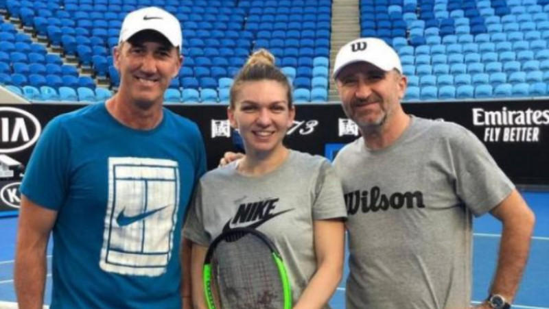 simona halep, darren cahill, florin segarceanu