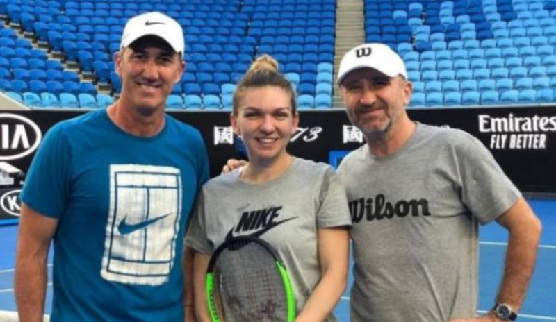 simona halep, darren cahill, florin segarceanu