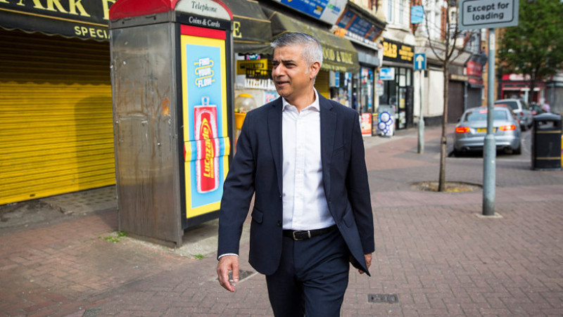 Newly-elected London Mayor Leaves Home For First Day At City Hall
