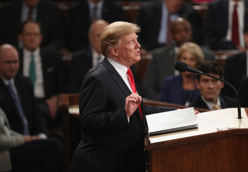 President Trump Delivers State Of The Union Address To Joint Session Of Congress