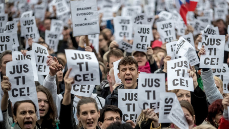 Czech protest against Prime Minister Babis and new Minister of Justice