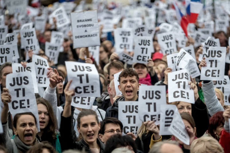 Czech protest against Prime Minister Babis and new Minister of Justice