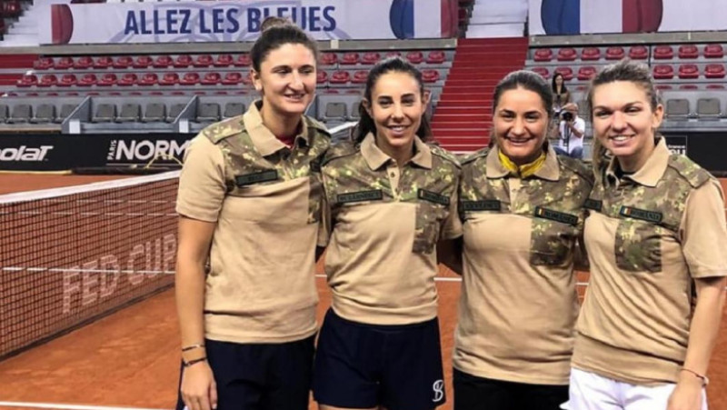 fed cup romania franta 2019, militari, mapn, simona halep
