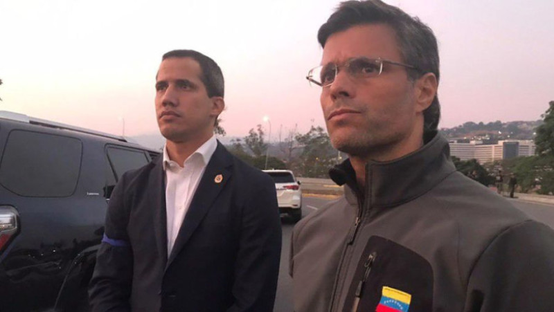 juan guaido si leopoldo lopez - captura twitter via cnn