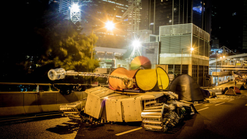 Views Of Hong Kong's Pro-Democracy Protest Site Ahead Of Expected Clearance