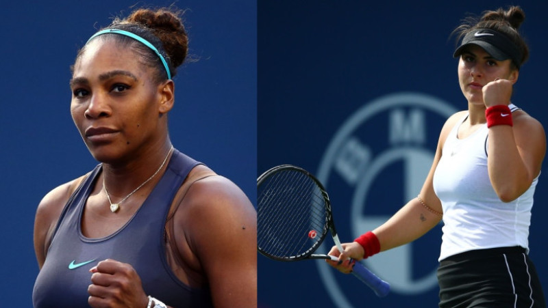serena williams si bianca andreescu - getty