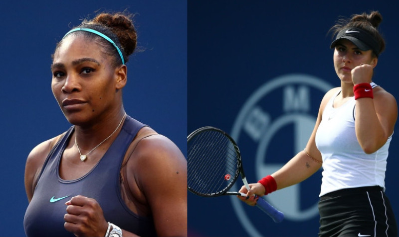 serena williams si bianca andreescu - getty