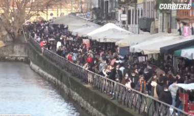 GALERIE FOTO. Aglomerație de nedescris în Milano. Părea că toată lumea a ieșit la plimbare înainte de noile restricții dure